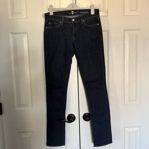 7 For All Mankind Dark Blue Roxanne Skinny Jeans Size 28